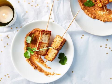 tofuspiesjes met tikka-masaladip