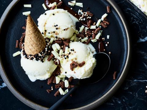 Kinderijsje met chocoladehoorntje