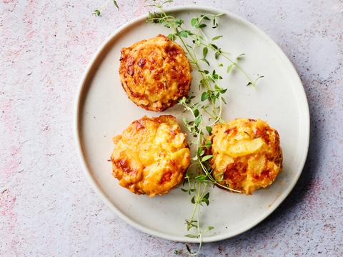Mini gratin dauphinois met oude kaas en chorizo