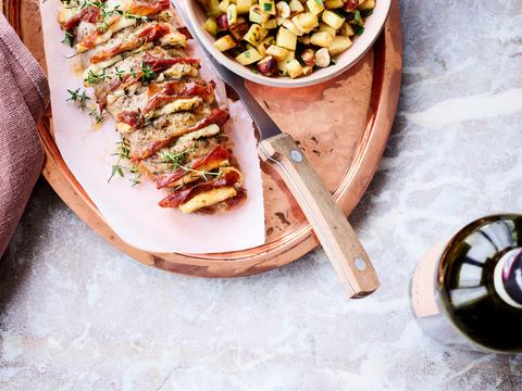 Orloffgebraad met pata negra en pittige provolone