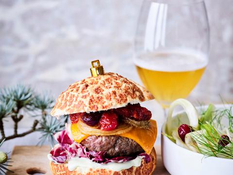 Kerstbalburger met wildgehakt