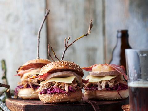 Pulled pork-burger