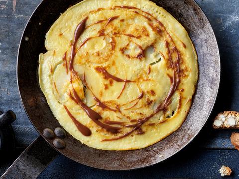 Appelpannenkoek met gezouten dulce de leche
