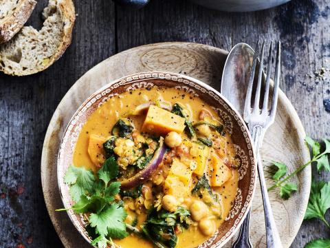 Curry indien de lentilles aux patates douces