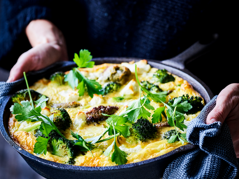 Frittata met falafelballetjes
