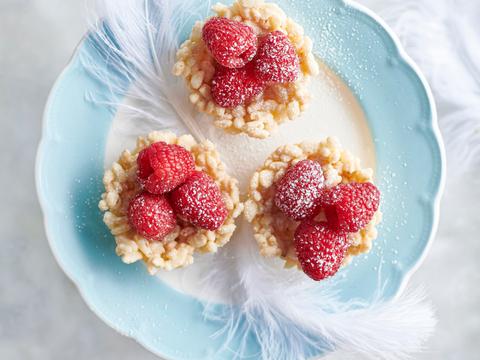 Vogelnestjes met framboos