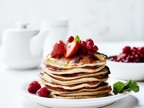 ricottapancakes met rode vruchten