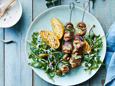 Kalfsbrochette met vitello tonnato-dressing