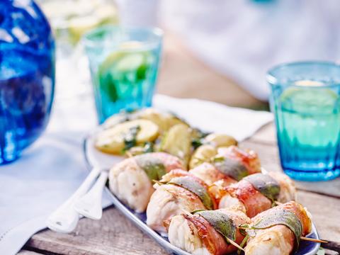 Saltimbocca van zeeduivel en pata negra