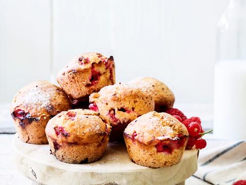 Cottagecheese-muffins met rode vruchten