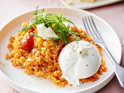 Paprikarisotto met burrata