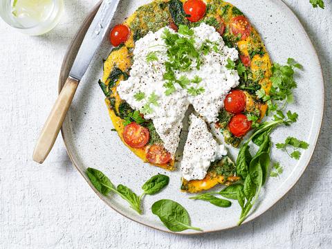 Omelet met cottagecheese