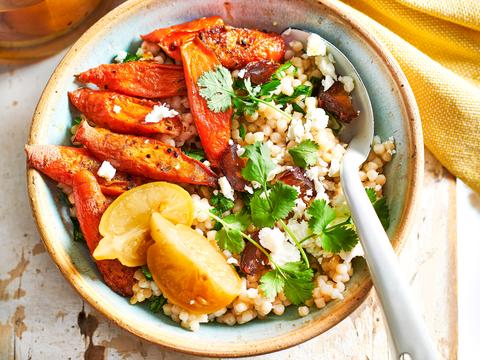 Kruidige couscous met gepekelde citroen