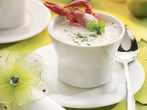 cappuccino met rivierkreeftjes
