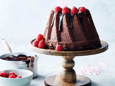 Chocoladecake met frambozen