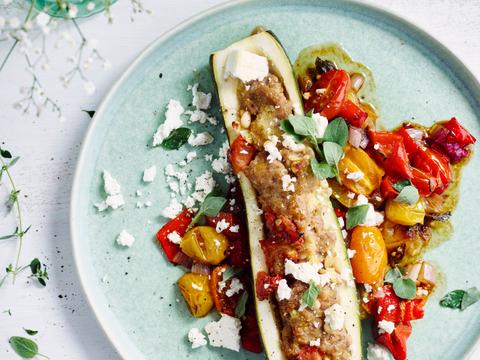 Courgettes met kalfsgehakt