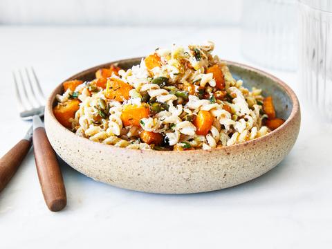Spirelli met pompoen en ricotta
