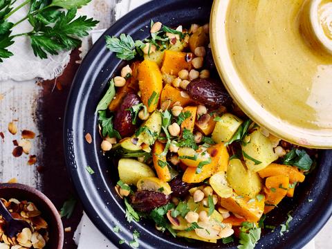 Groentetajine met dadels