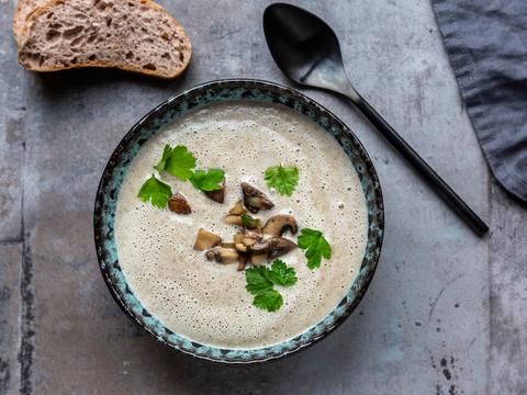 champignonsoep uit de soepmaker