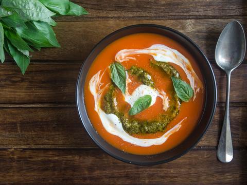 Tomatensoep uit de soepmaker