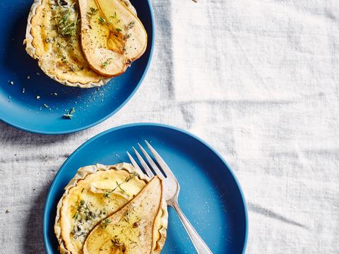 Quiche met Achelse blauwe, peer, tijm en honing