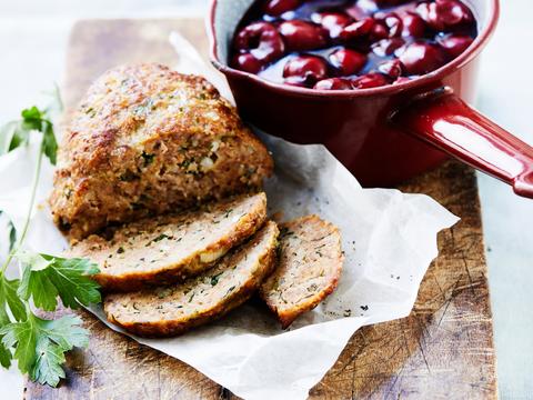 Gehaktbrood met kriekjes
