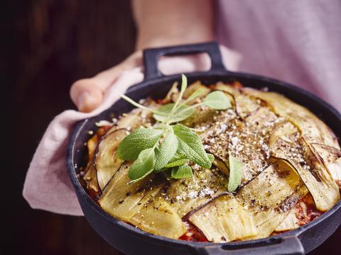 Vegan lasagne met linzen en zoete aardappel