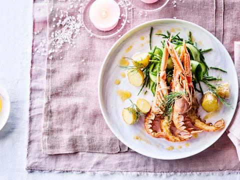 Gegrilde langoustines
