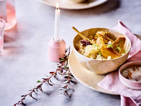 Pittige parelhoencurry