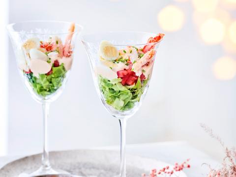 Krabcocktail met kwarteleitjes en homemade cocktailsaus