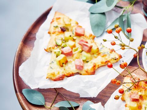 Winterse pizzakerstboompjes