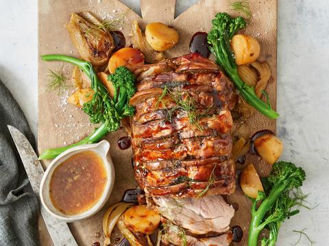 Varkensgebraad met appel en venkel uit de slowcooker