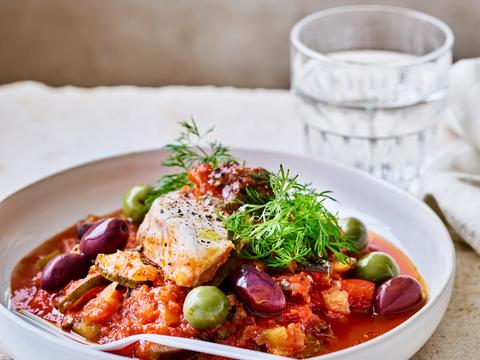 Spaanse pisto met kabeljauw