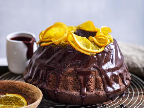 Chocoladecake met sinaasappel en chocoladeganache van Sofie
