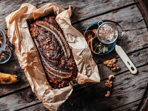 Bananenbrood met chocolade en noten