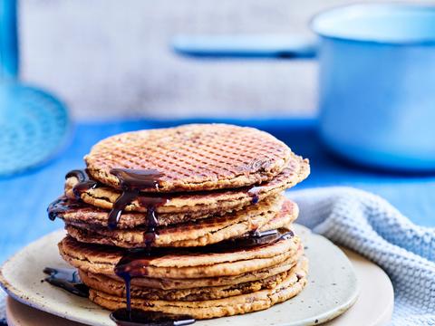 Lackmans-wafels met siroop