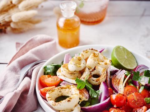 Frisse inktvissalade