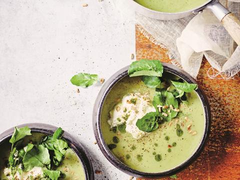 Broccolisoep met muntolie