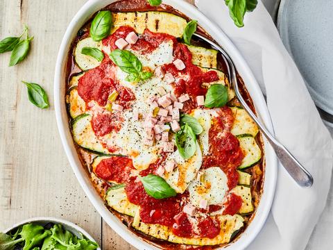 Melanzane alla parmigiana met Mortadella Bologna IGP