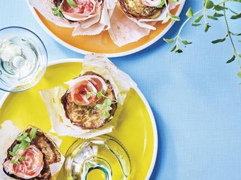 Aardappelhoopjes met gruyère en gerookte ham