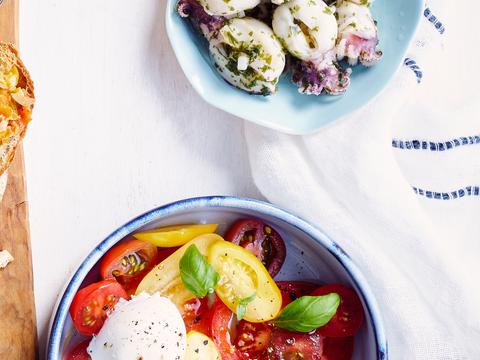 Tomatencarpaccio met burratina