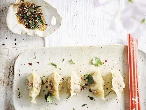 Gyoza’s met lente-ui en sojadip