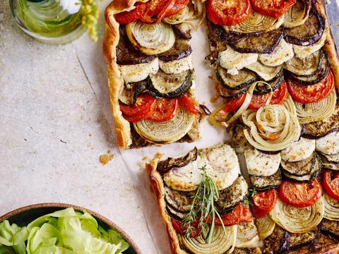 Ratatouilletaart met geitenkaas