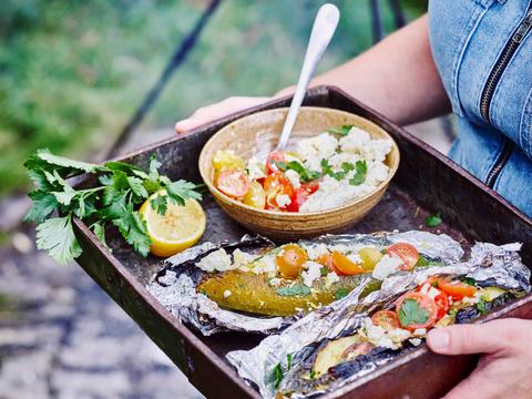 Gepofte courgettes