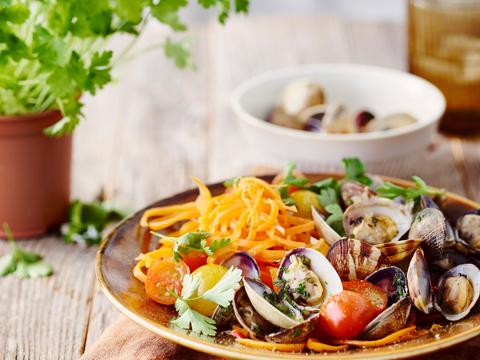 wortelpasta vongole