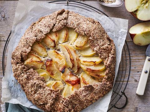 Galette van speltmeel met appel en honing 