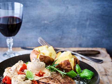Steak met Toscaanse champignons