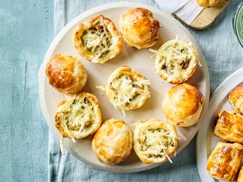 Vegan miniquiches met prei en champignons