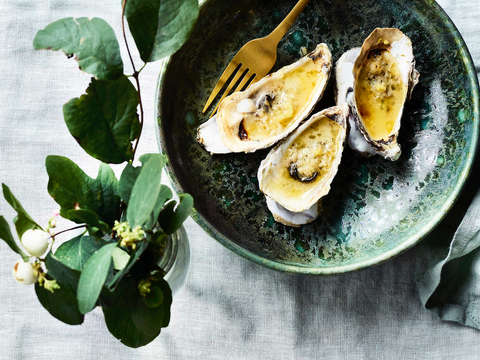 Gegrilde oesters met gemberbier