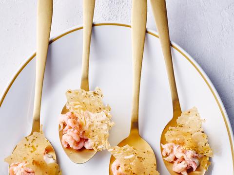 Kruidenkrokantjes met garnaaltjes